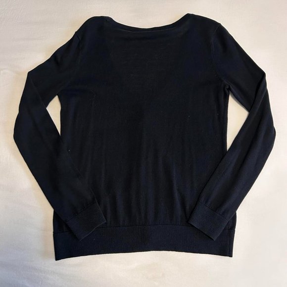 GAP Black V-Neck Cardigan Small - Picture 2 of 7